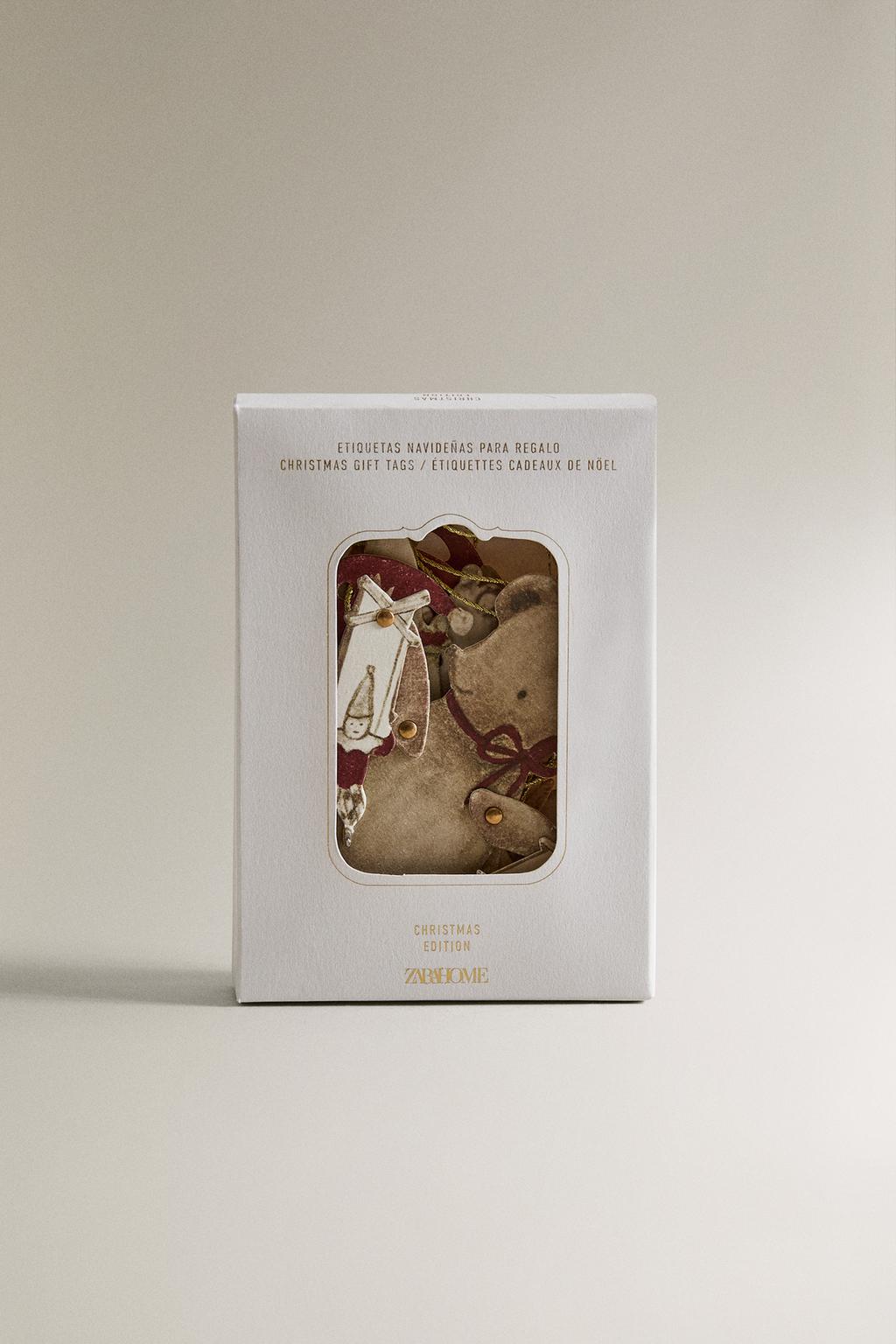 Набор бирок для подарков в форме рождественских животных (набор из 8 штук)