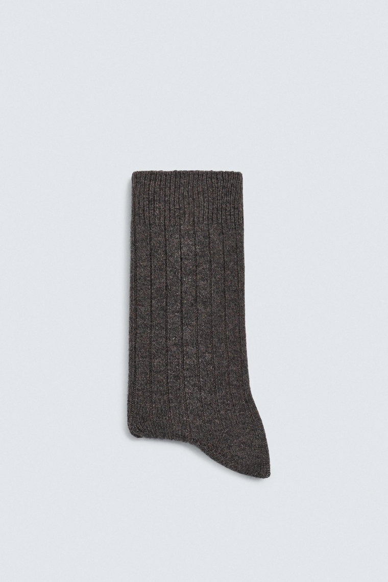 Носки из ребристой кашемировой смеси