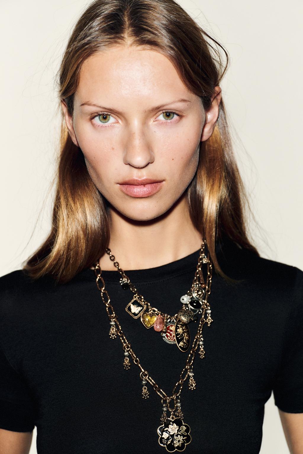 НАБОР ИЗ 2 ОЖЕРЕЛИЙ С ПОДВЕСКАМИ