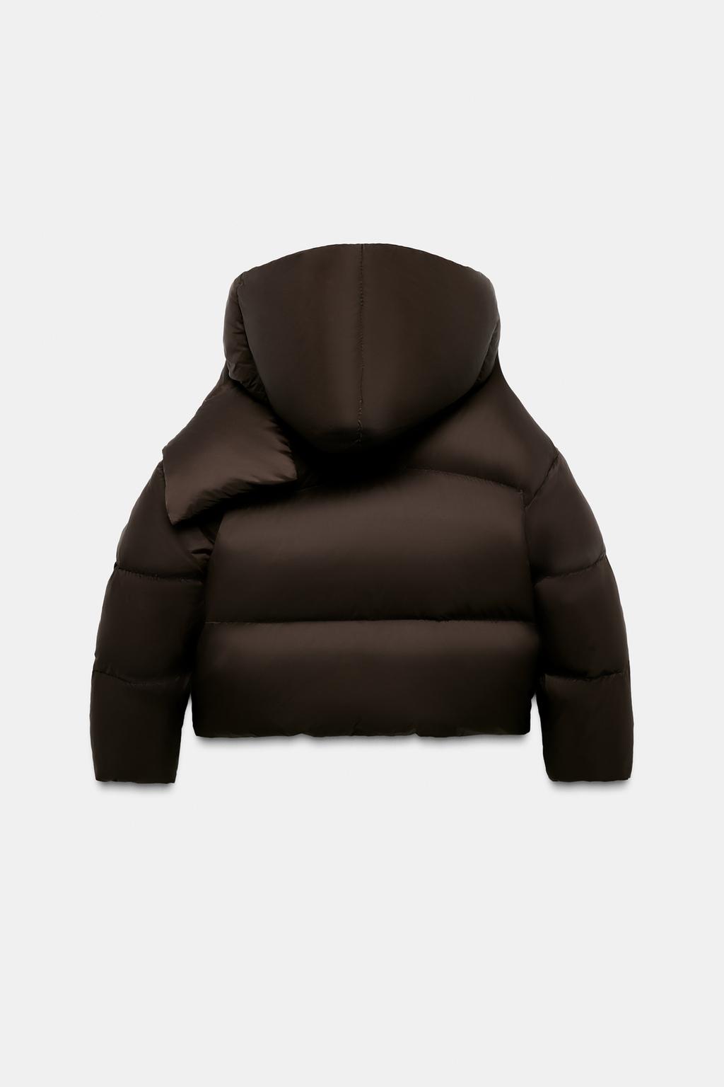 ВОДОНЕПРОНИЦАЕМЫЙ ВЕТРОЗАЩИТНЫЙ ПУХОВИК С КАПЮШОНОМ ИЗ ПЕРА И ПУХА