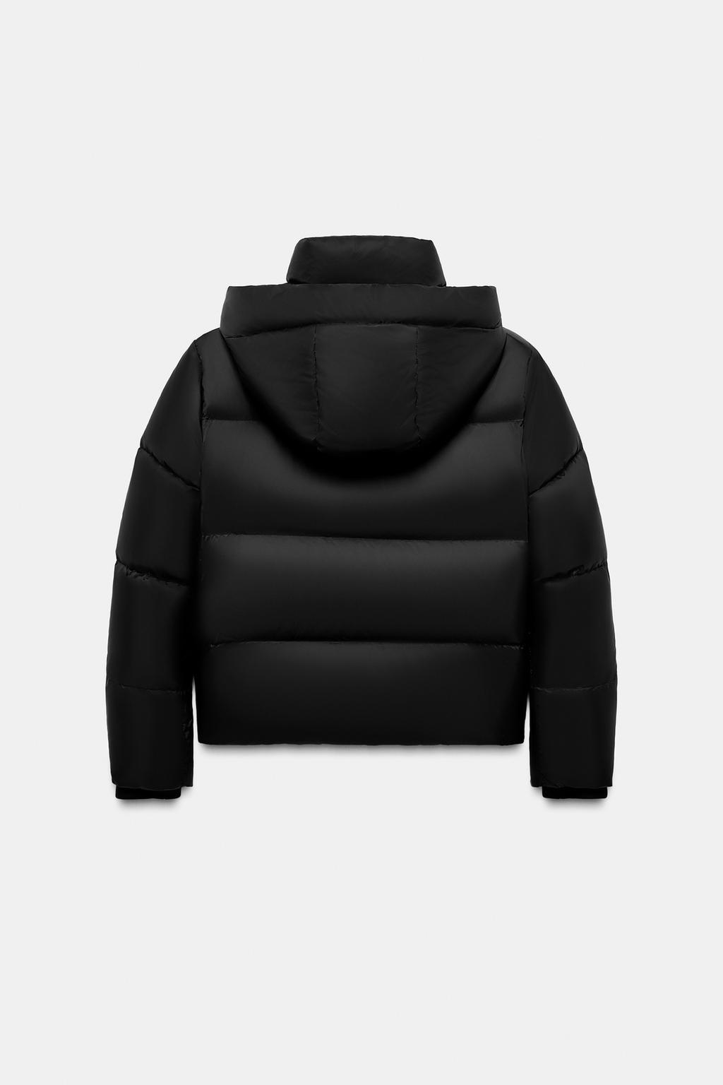 ВОДОНЕПРОНИЦАЕМЫЙ ВЕТРОЗАЩИТНЫЙ ПУХОВИК С КАПЮШОНОМ ИЗ ПЕРА И ПУХА