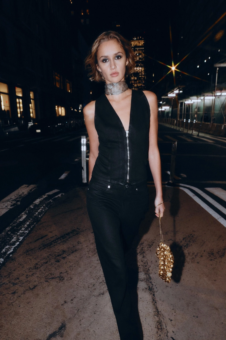 Жилет z1975 из покрытого денима