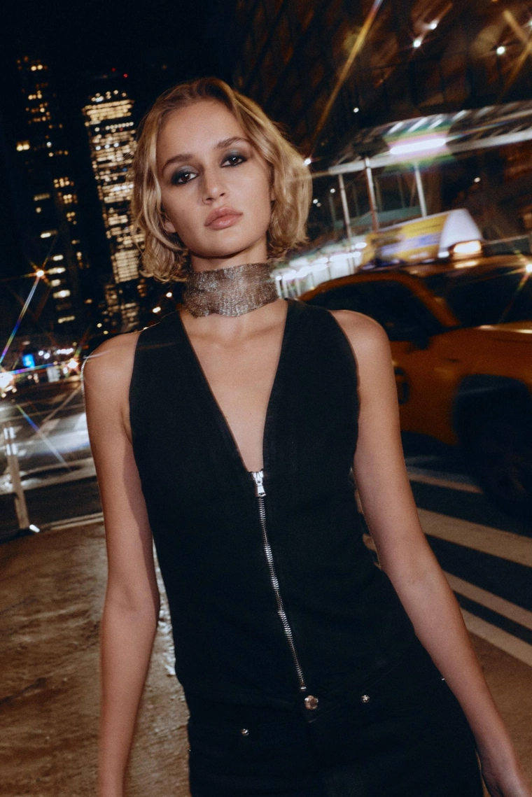 Жилет z1975 из покрытого денима