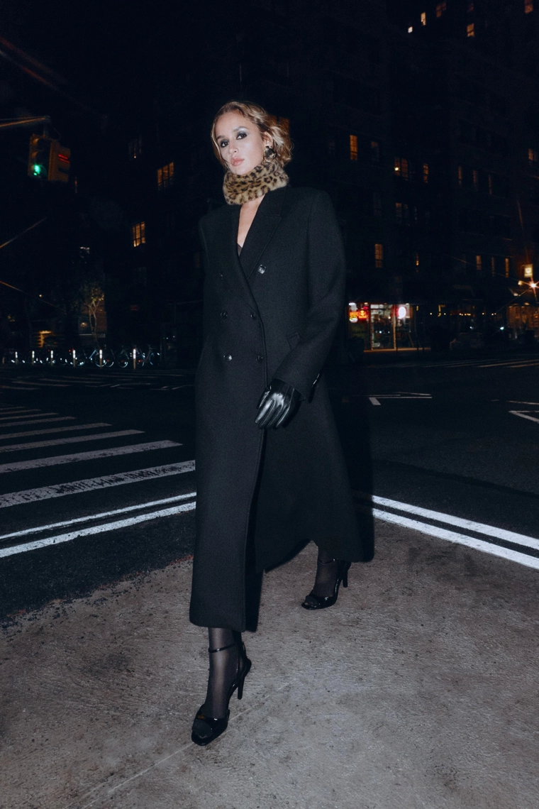 Воротник из искусственного меха с животным принтом zara