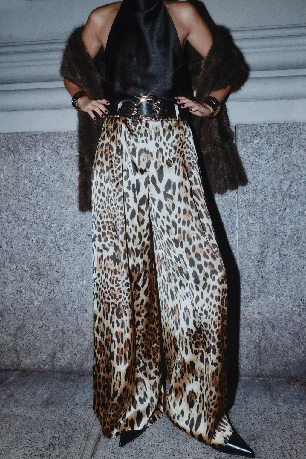 АТЛАСНЫЕ ШИРОКИЕ БРЮКИ С РЕМНЕМ