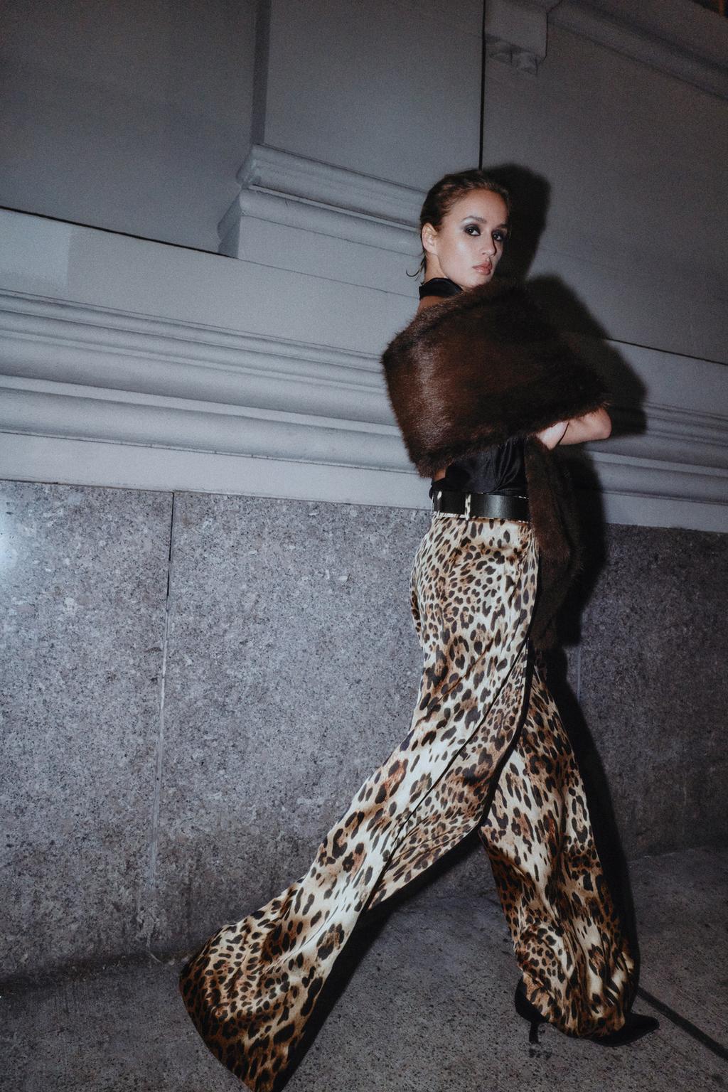 АТЛАСНЫЕ ШИРОКИЕ БРЮКИ С РЕМНЕМ