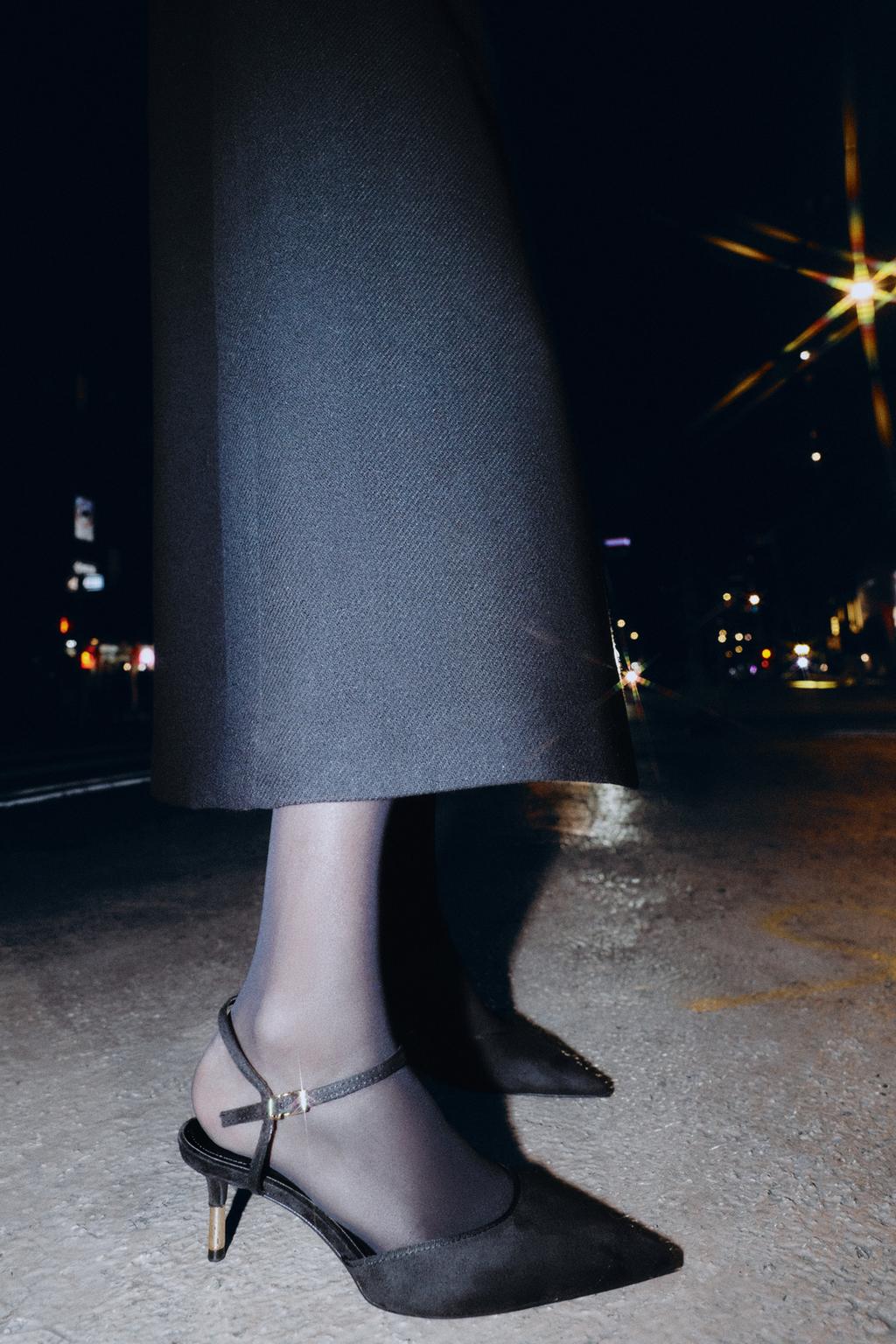 ТУФЛИ НА ВЫСОКОМ КАБЛУКЕ БЕЗ ЗАДНИКОВ