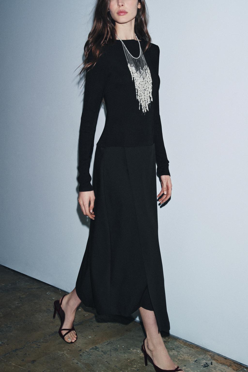 Платье zw collection с контрастными деталями