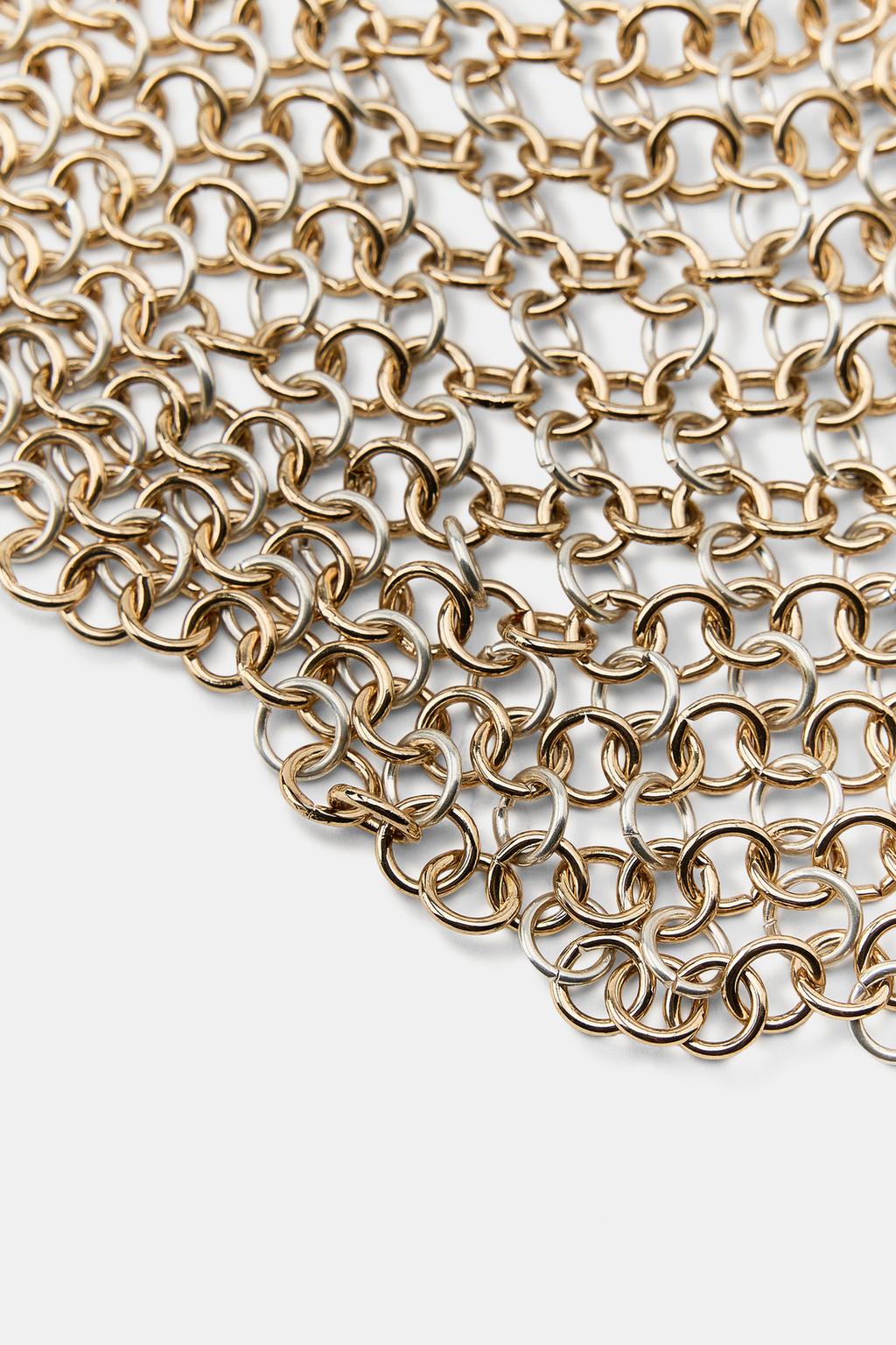 КОМБИНИРОВАННЫЙ РЕМЕНЬ С МЕТАЛЛИЧЕСКОЙ СЕТКОЙ