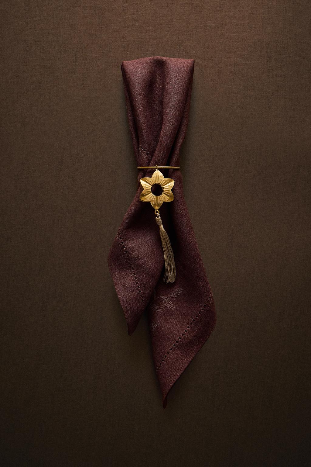 Набор металлических рождественских кольцев для салфеток с подвеской (набор из 2)