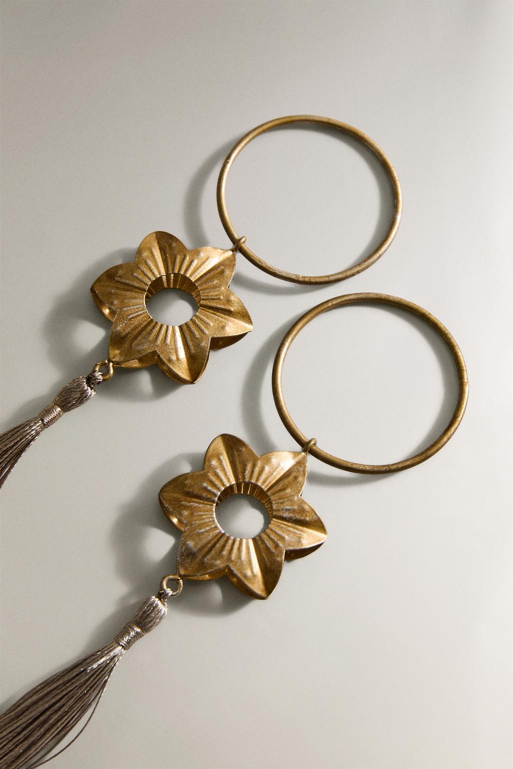 Набор металлических рождественских кольцев для салфеток с подвеской (набор из 2)