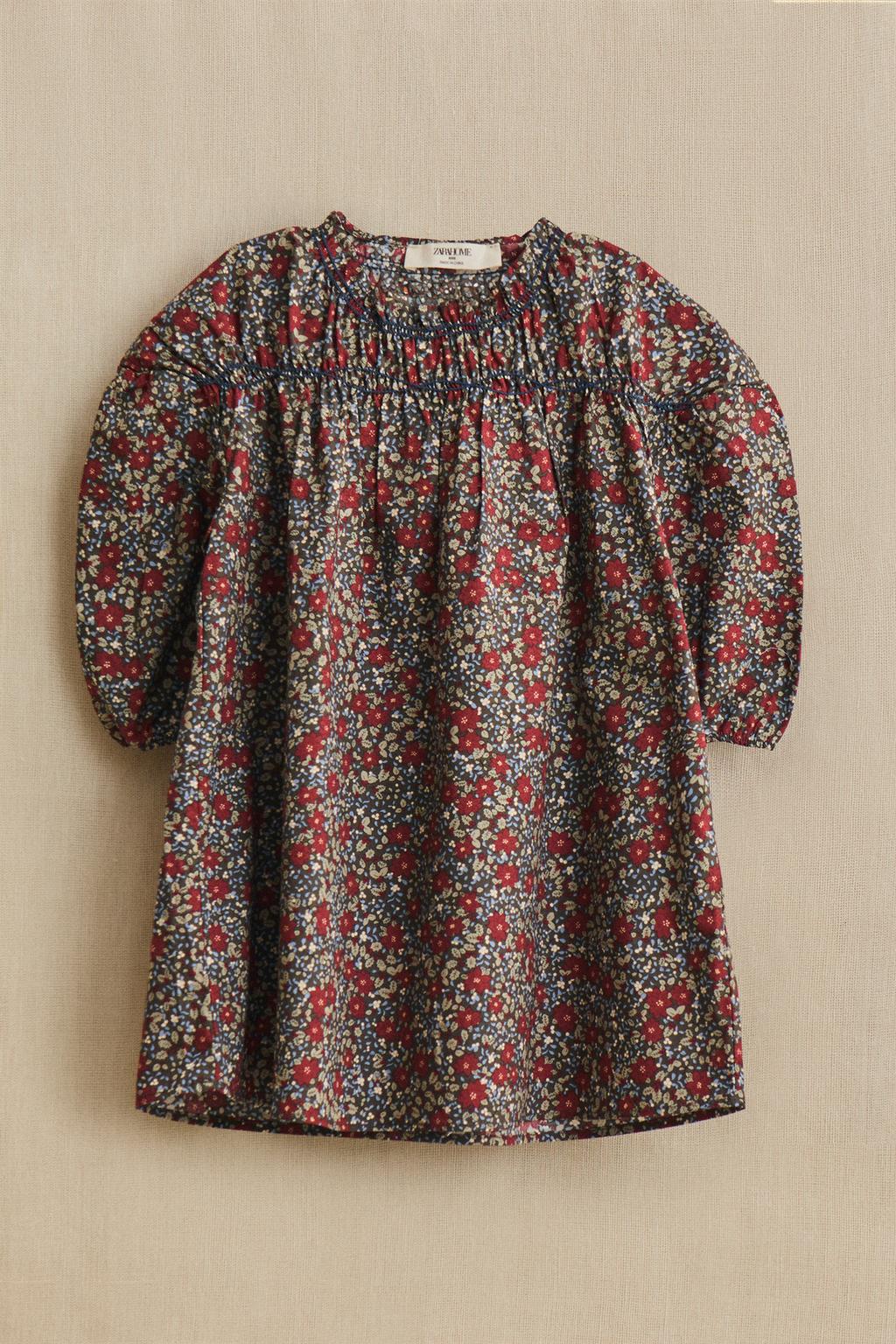 Детское цветочное платье к рождеству