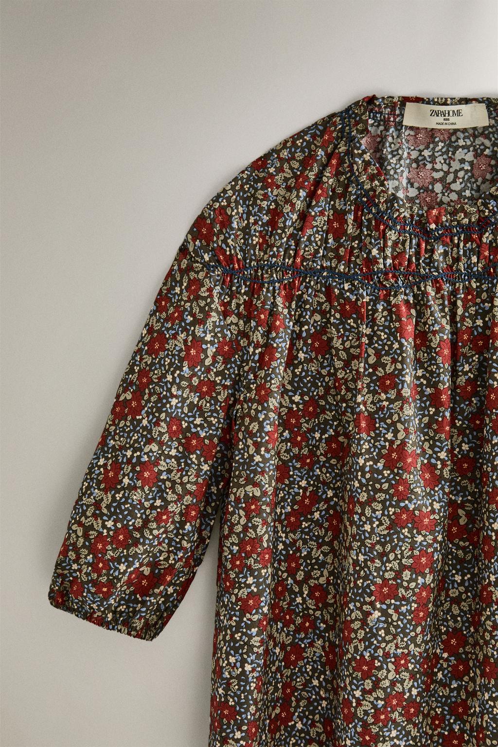 Детское цветочное платье к рождеству