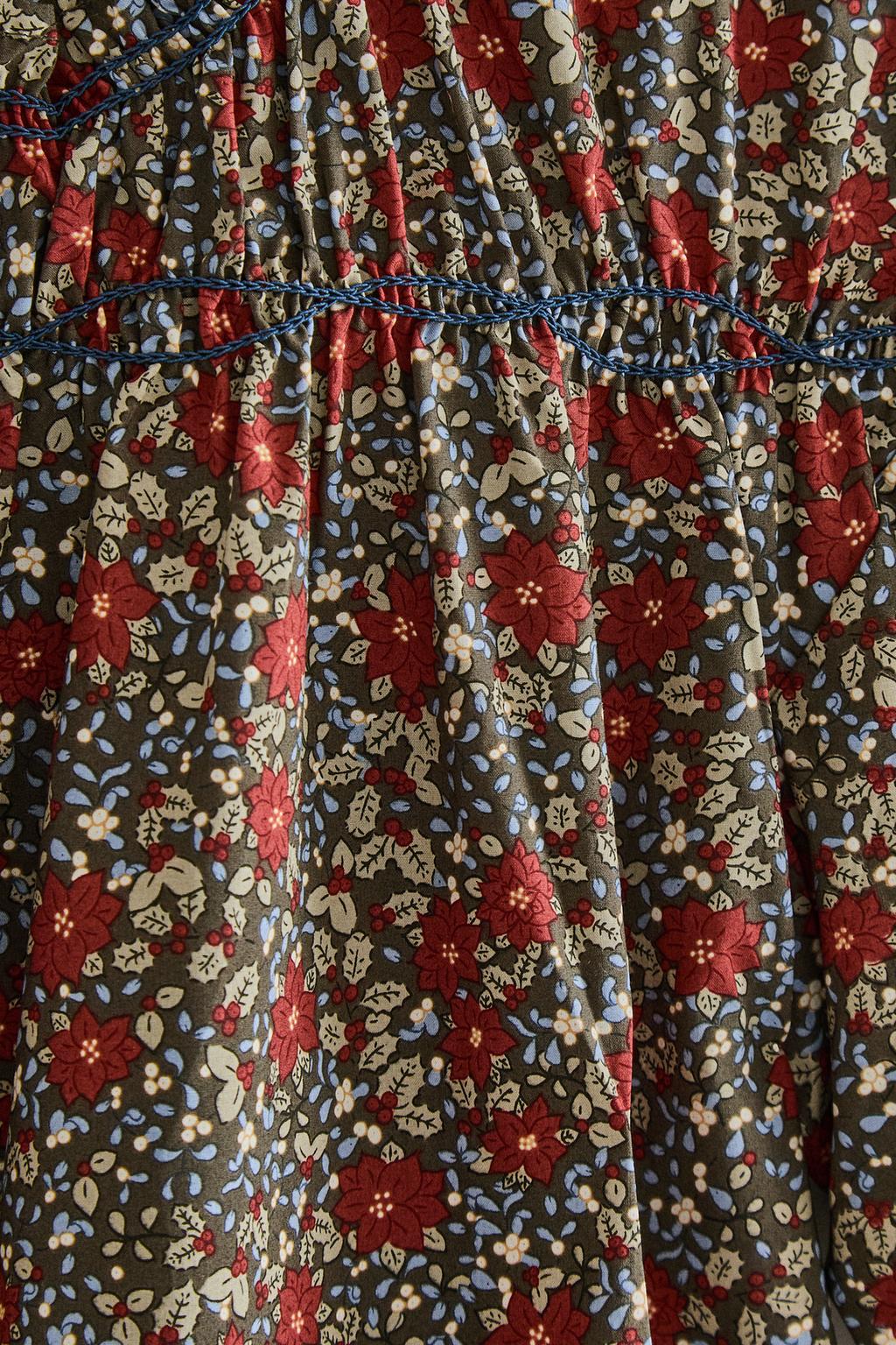 Детское цветочное платье к рождеству