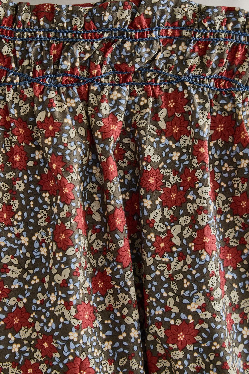 Детский цветочный новогодний боди