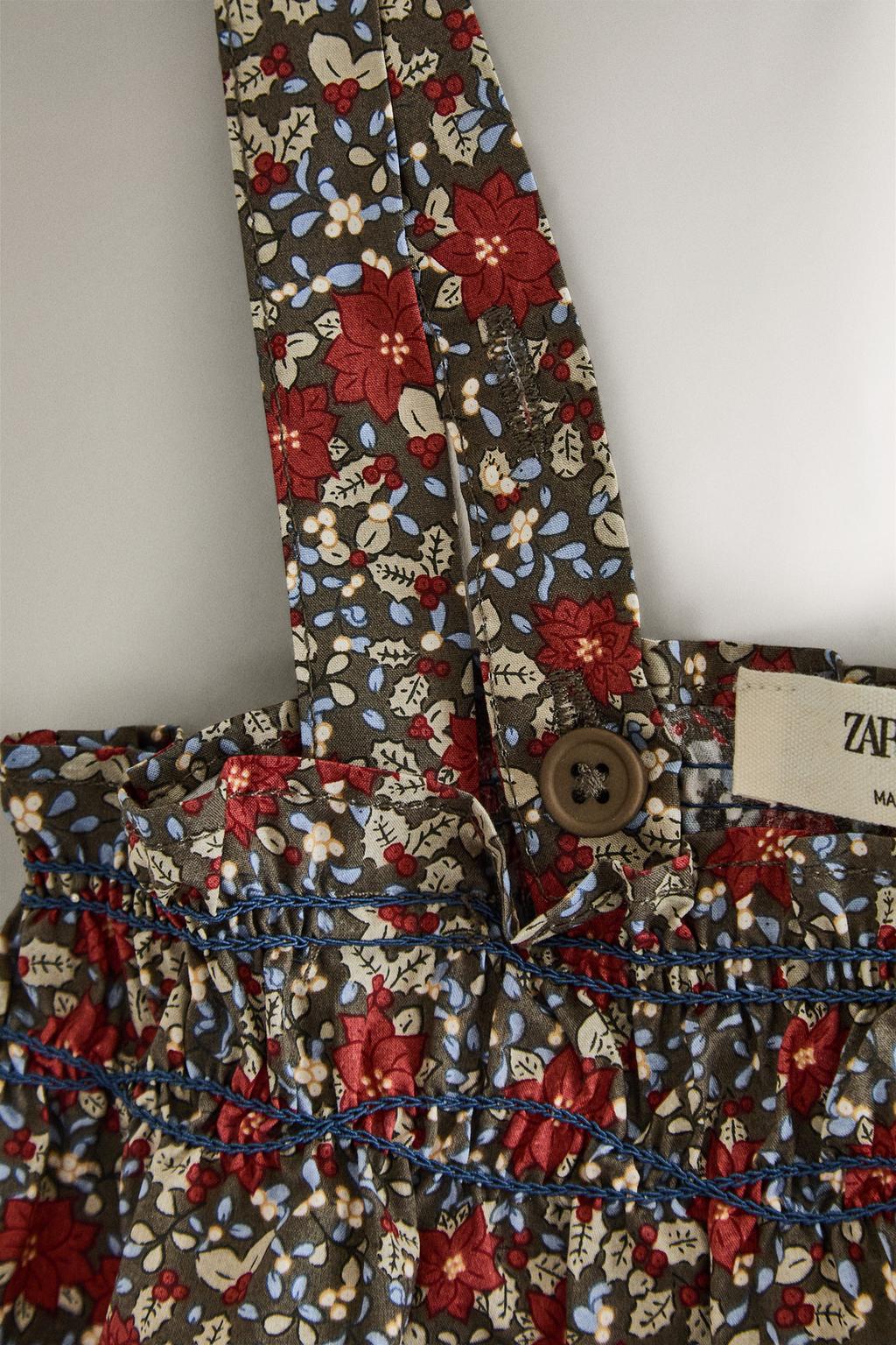 Детский цветочный новогодний боди