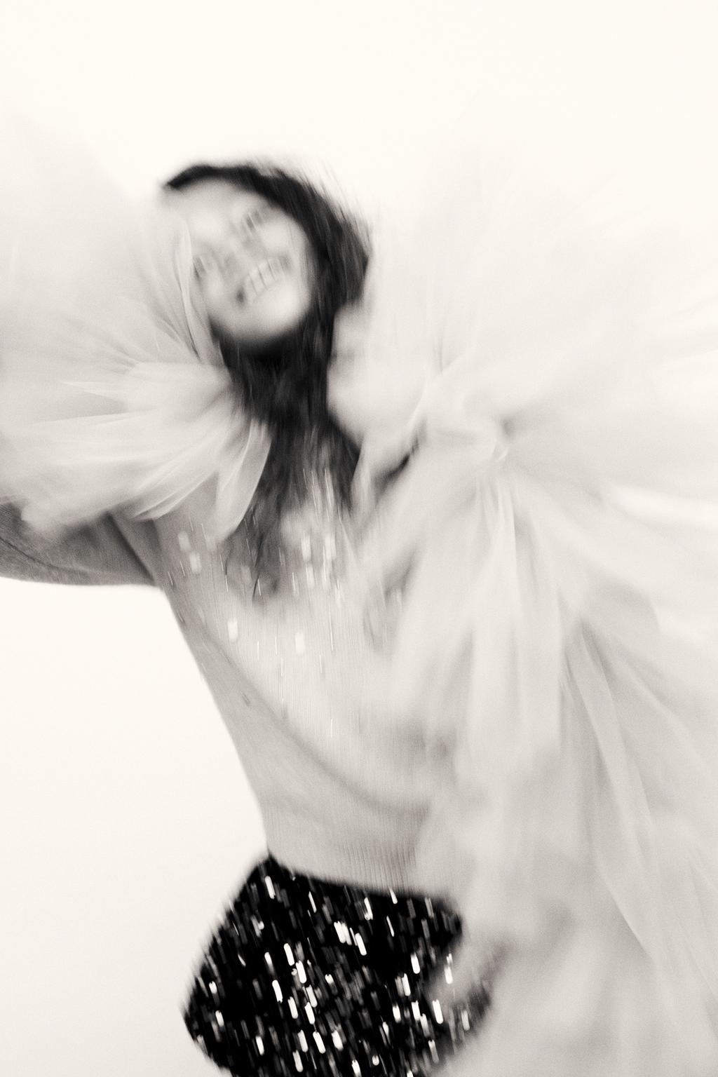 Объемная юбка с пайетками