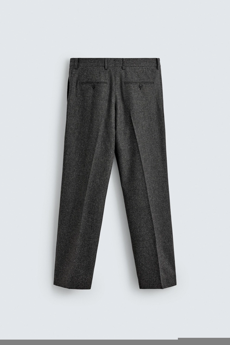 Брюки приталенного кроя limited edition из шерсти с текстурой