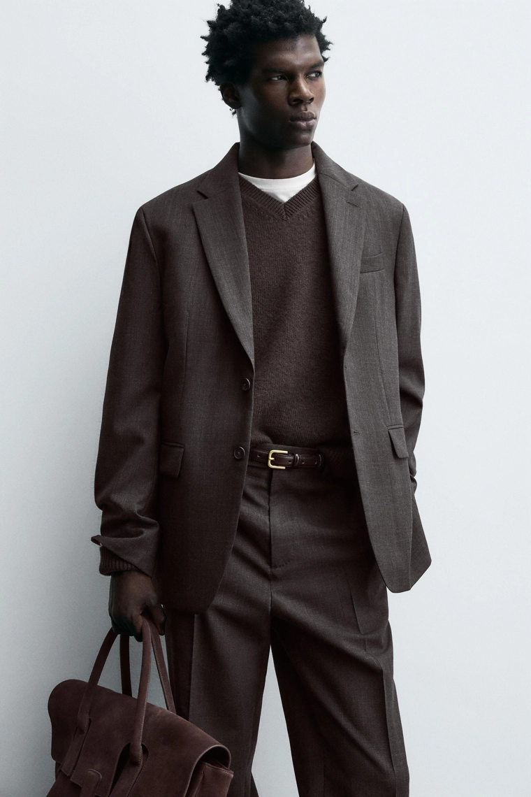 Приталенный пиджак limited edition из 100% шерсти