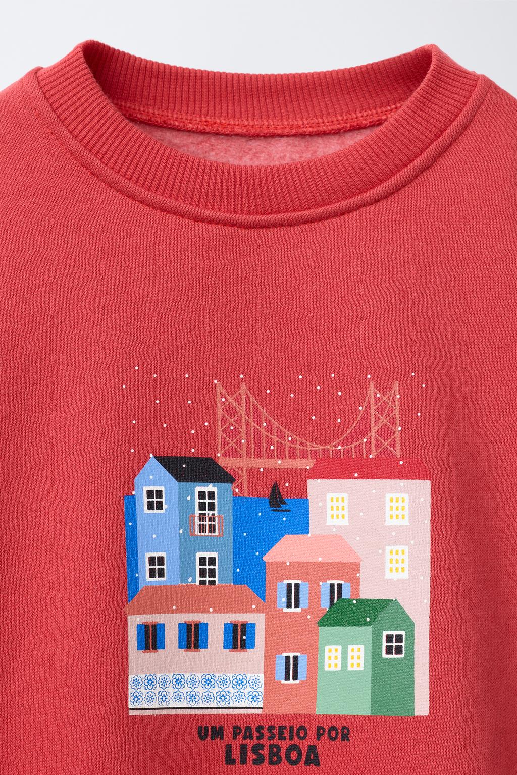 Толстовка с круглым вырезом и длинным рукавом