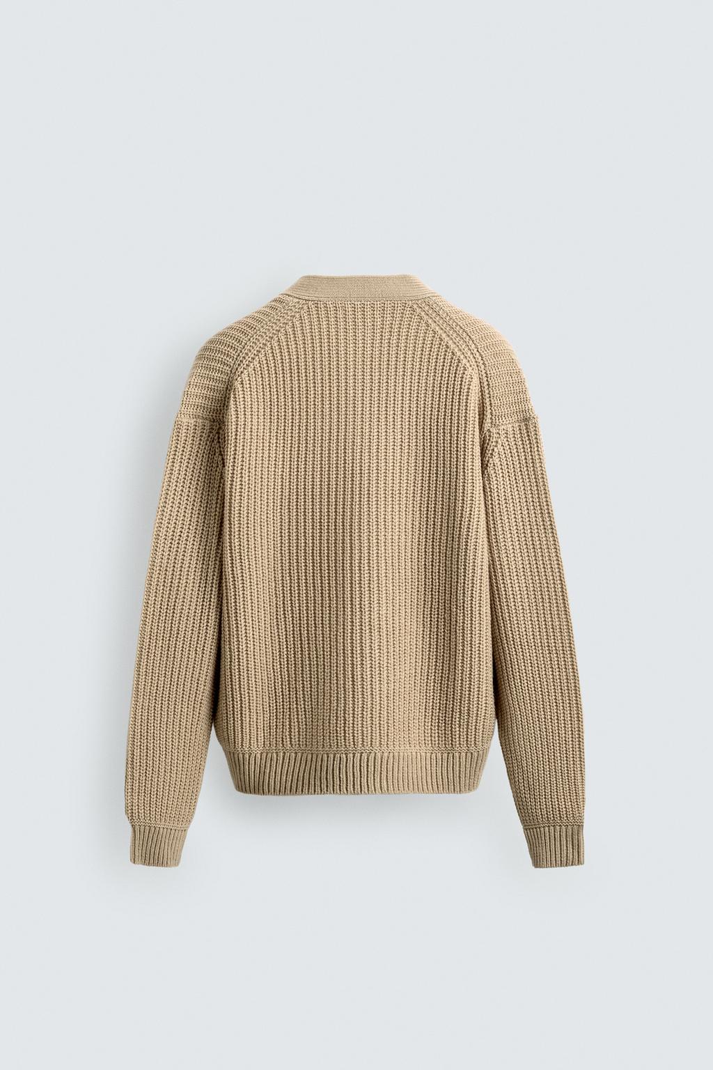 КАРДИГАН ИЗ РУБЧИКОВОГО ТРИКОТАЖА