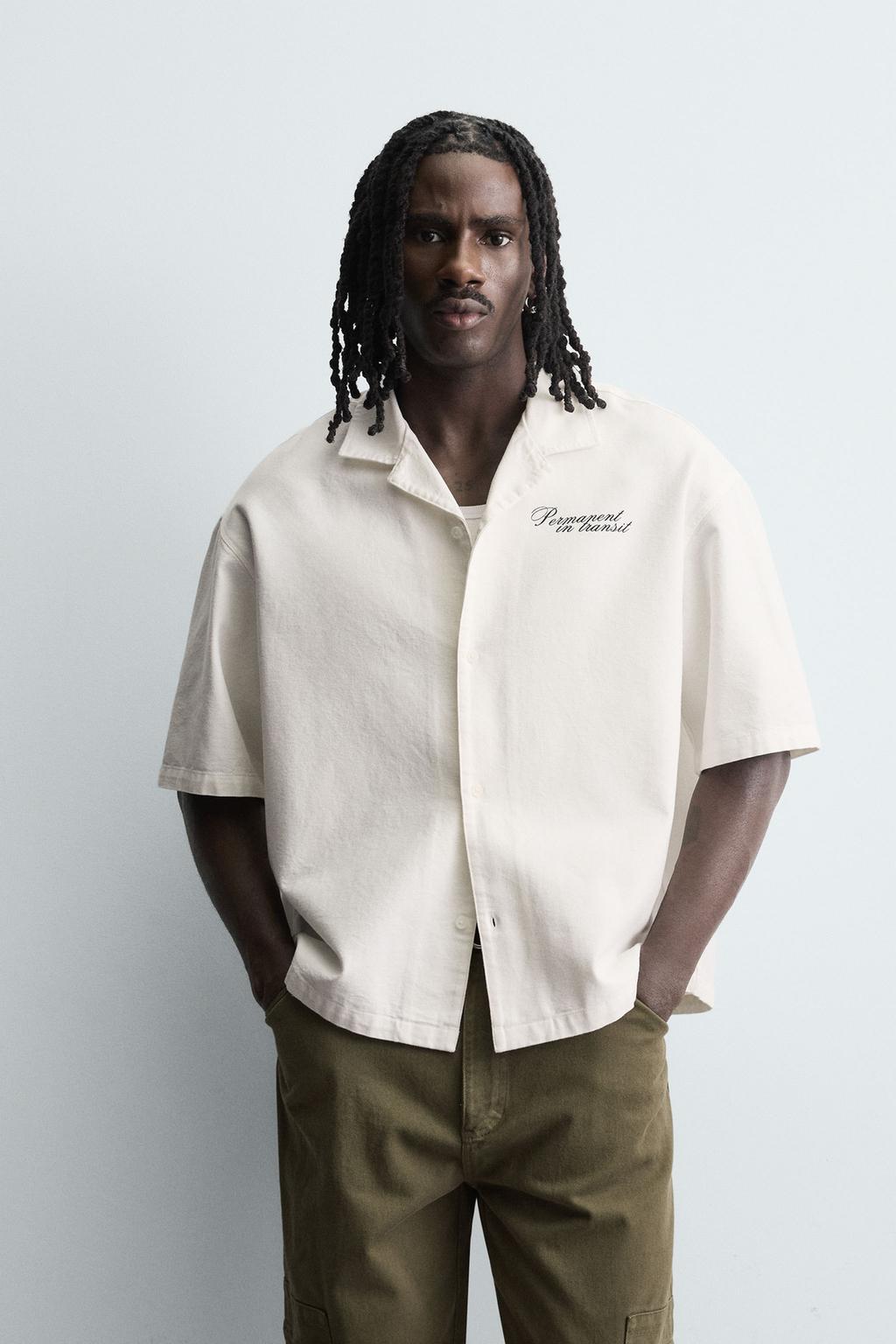 Рубашка свободного кроя с принтом