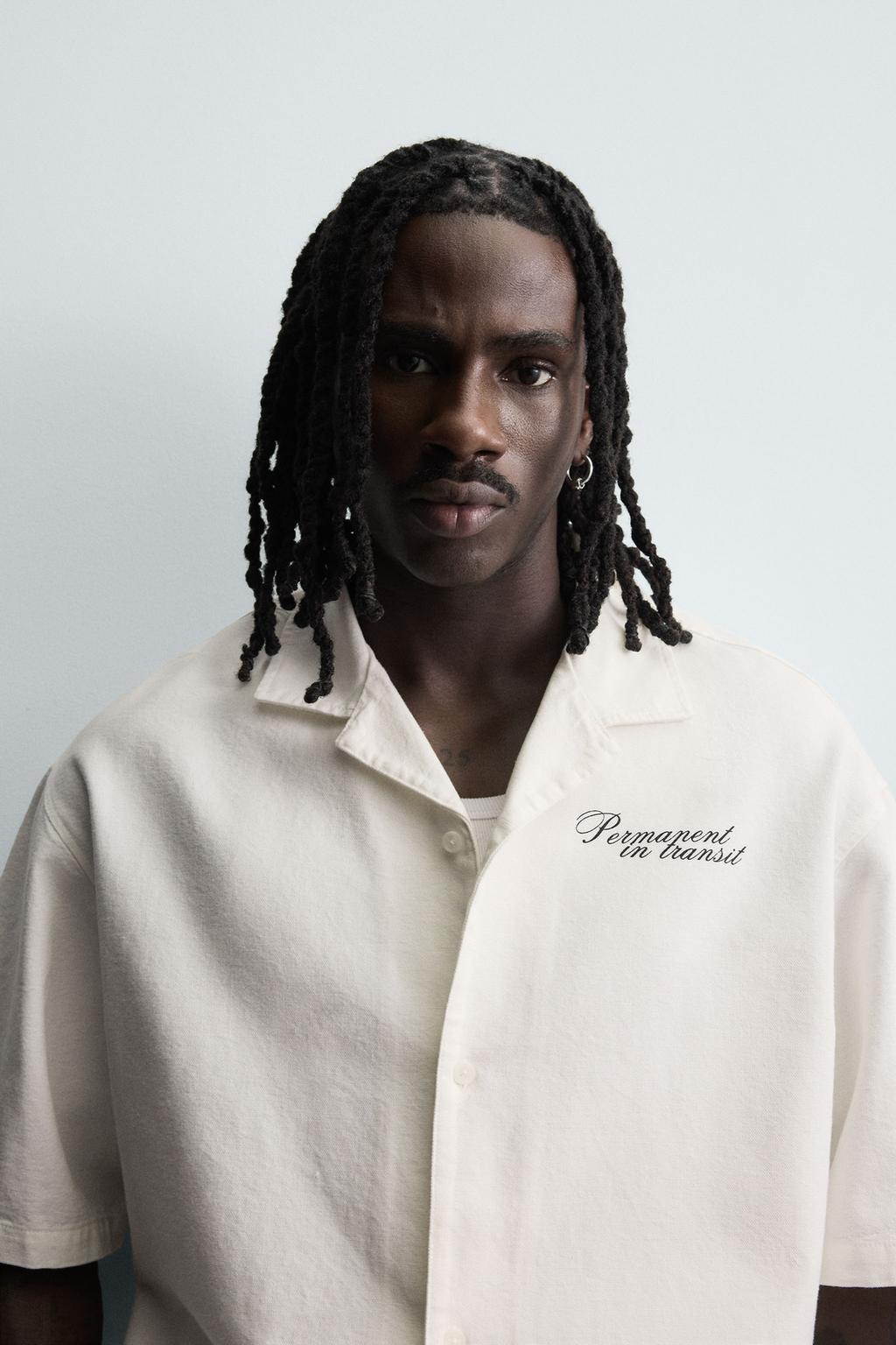 Рубашка свободного кроя с принтом