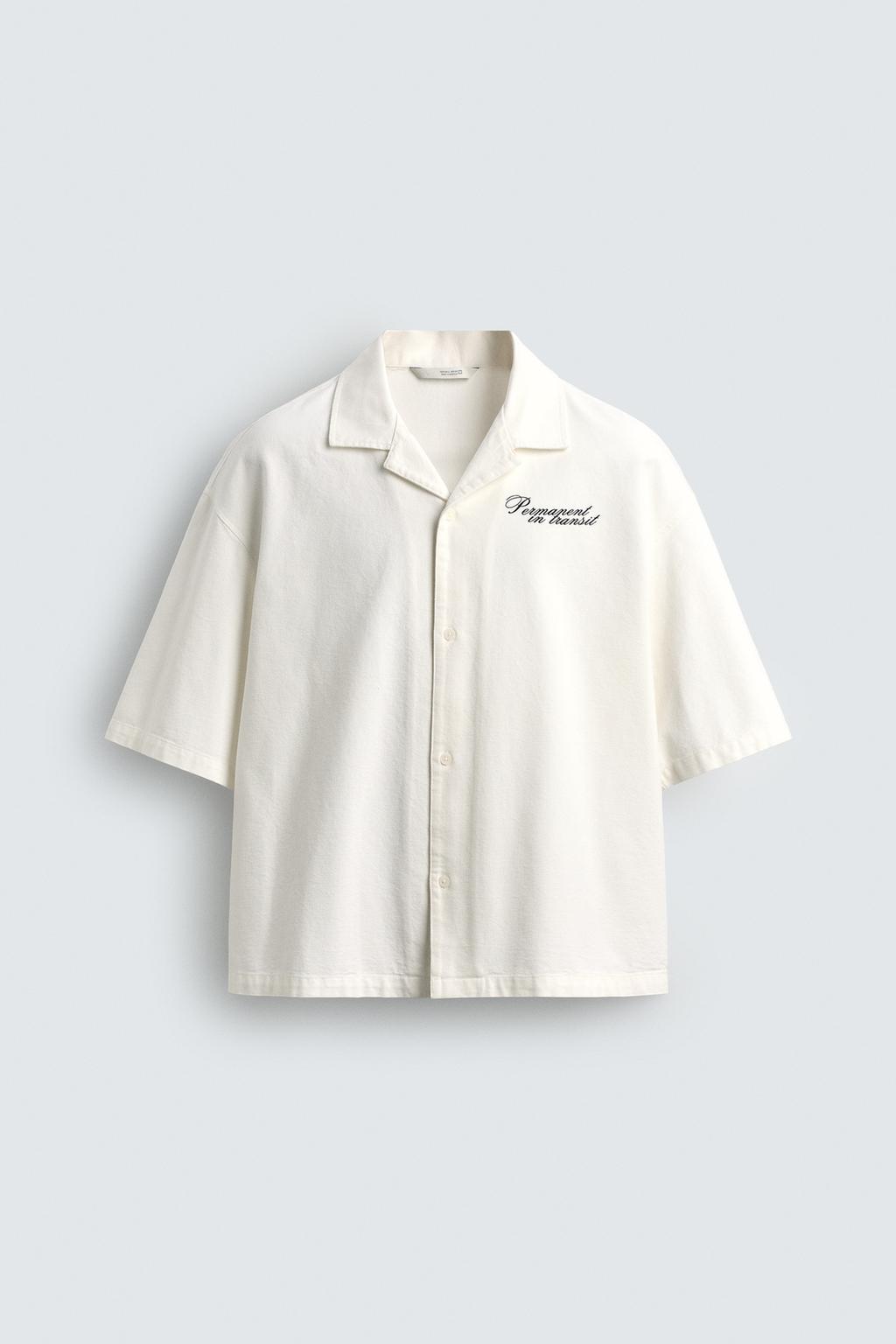 Рубашка свободного кроя с принтом