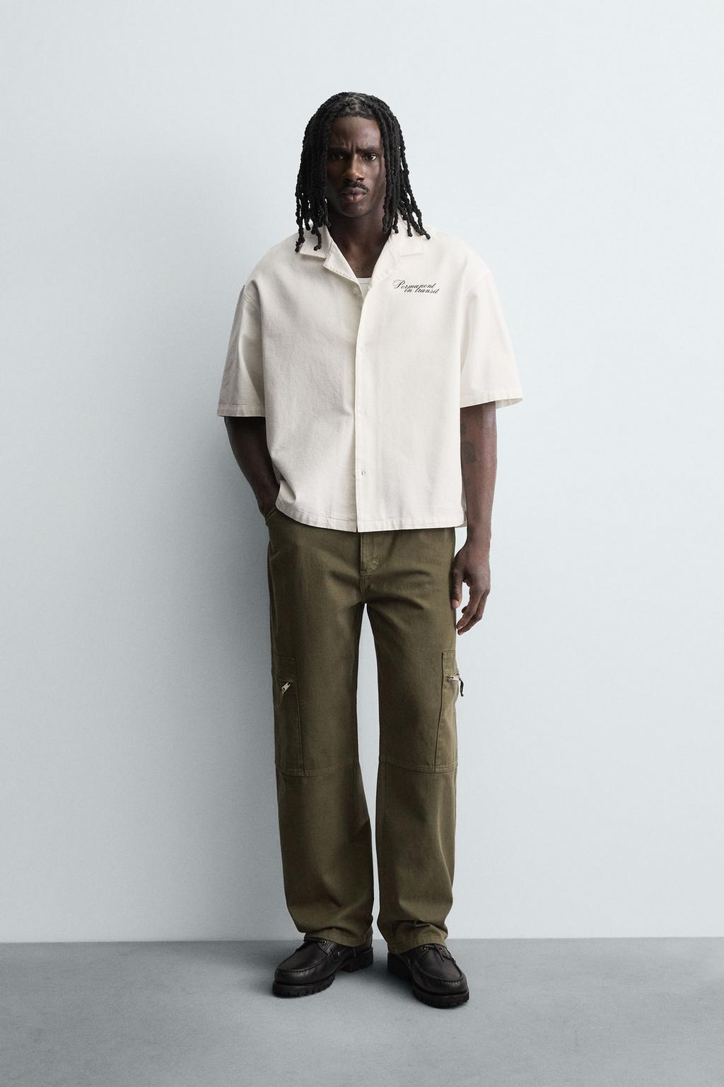 Рубашка свободного кроя с принтом