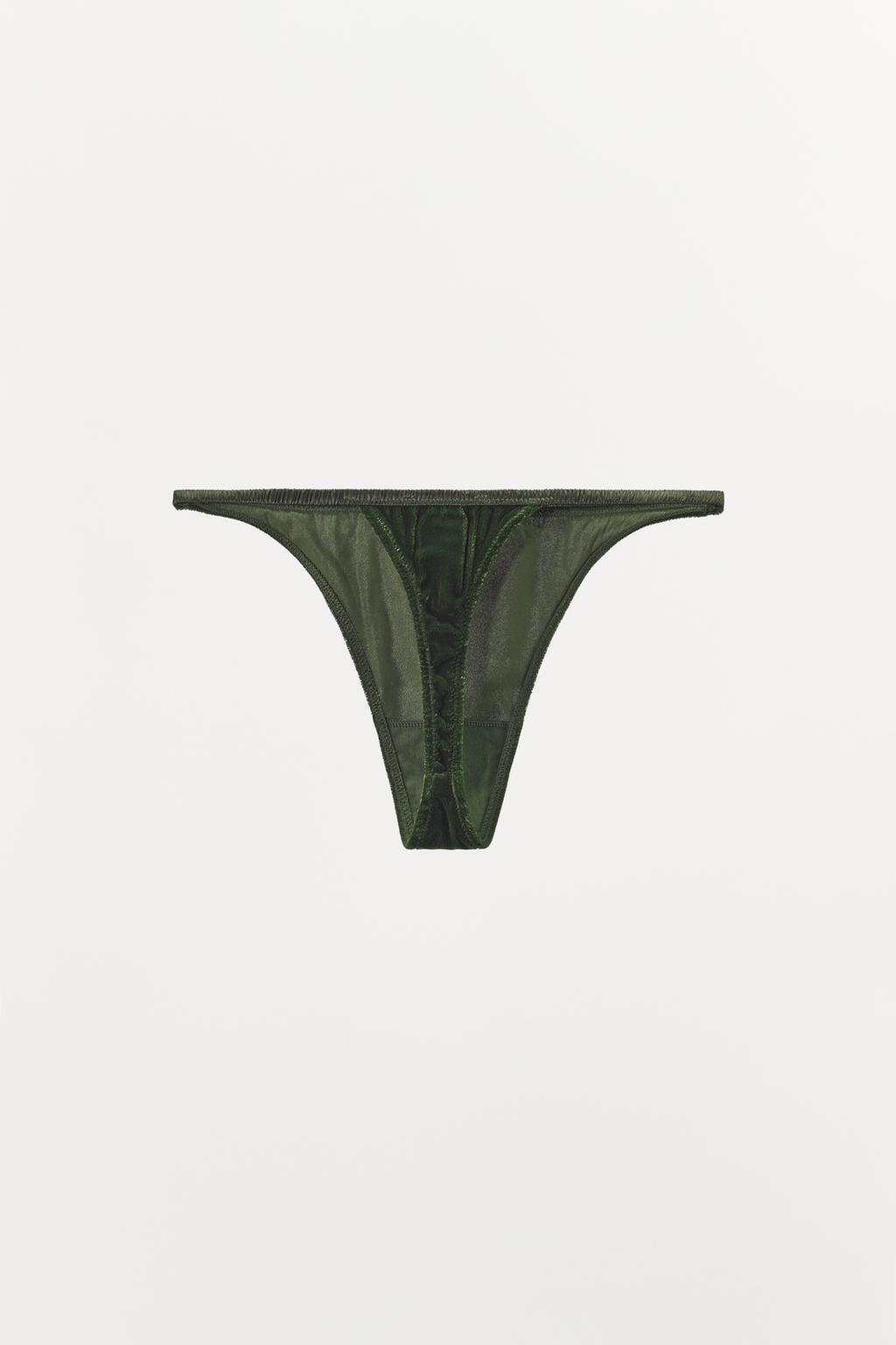 Трусики-стринги из велюра