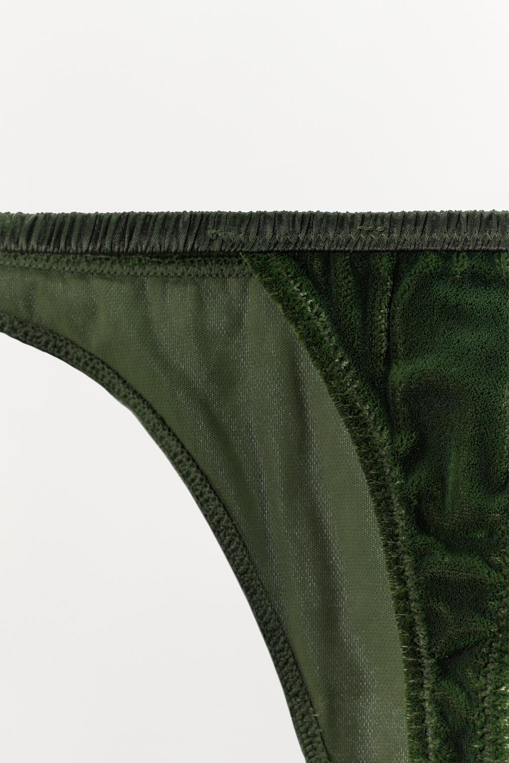 Трусики-стринги из велюра