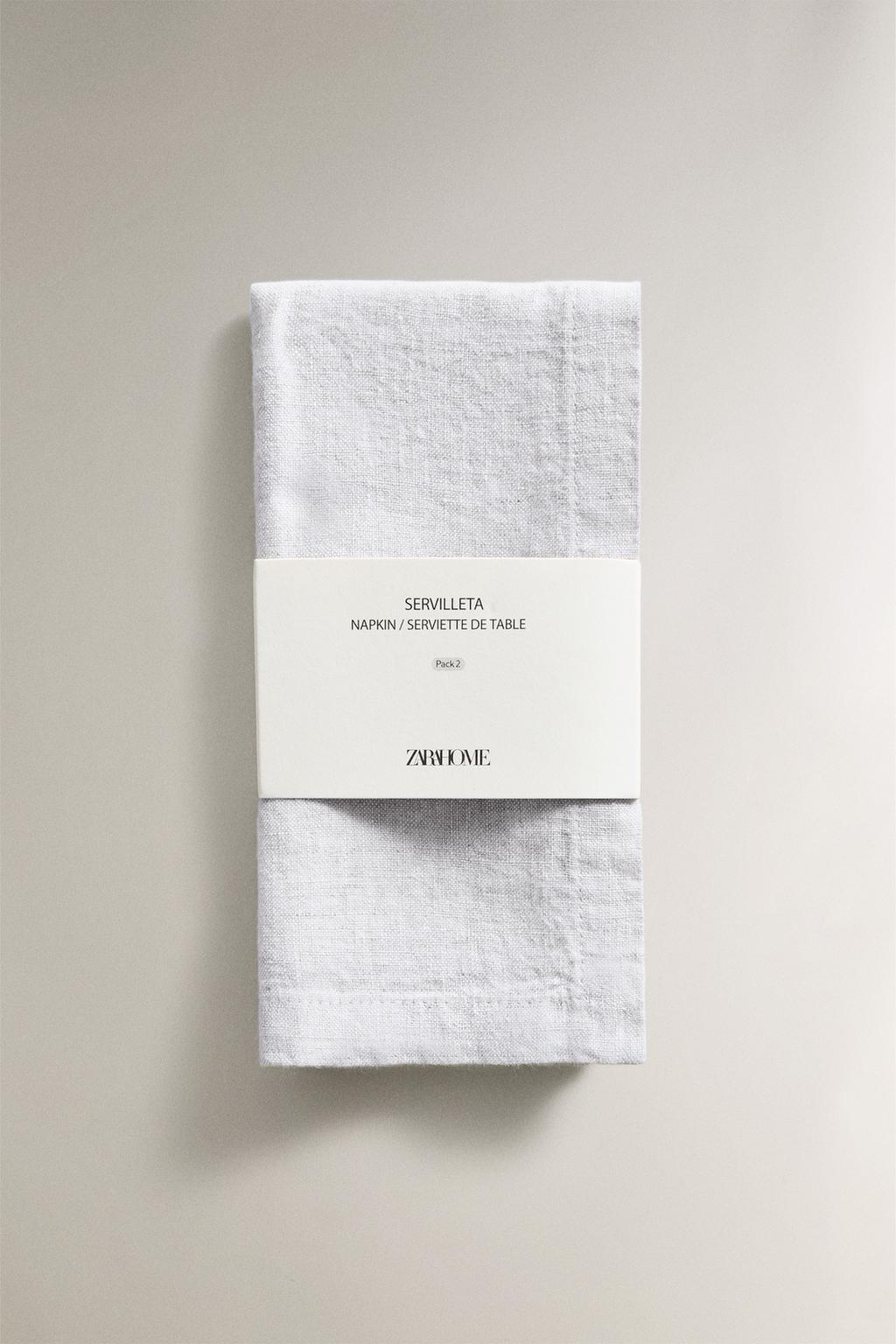 Набор скатертей из молочного льна (набор из 2 шт.)