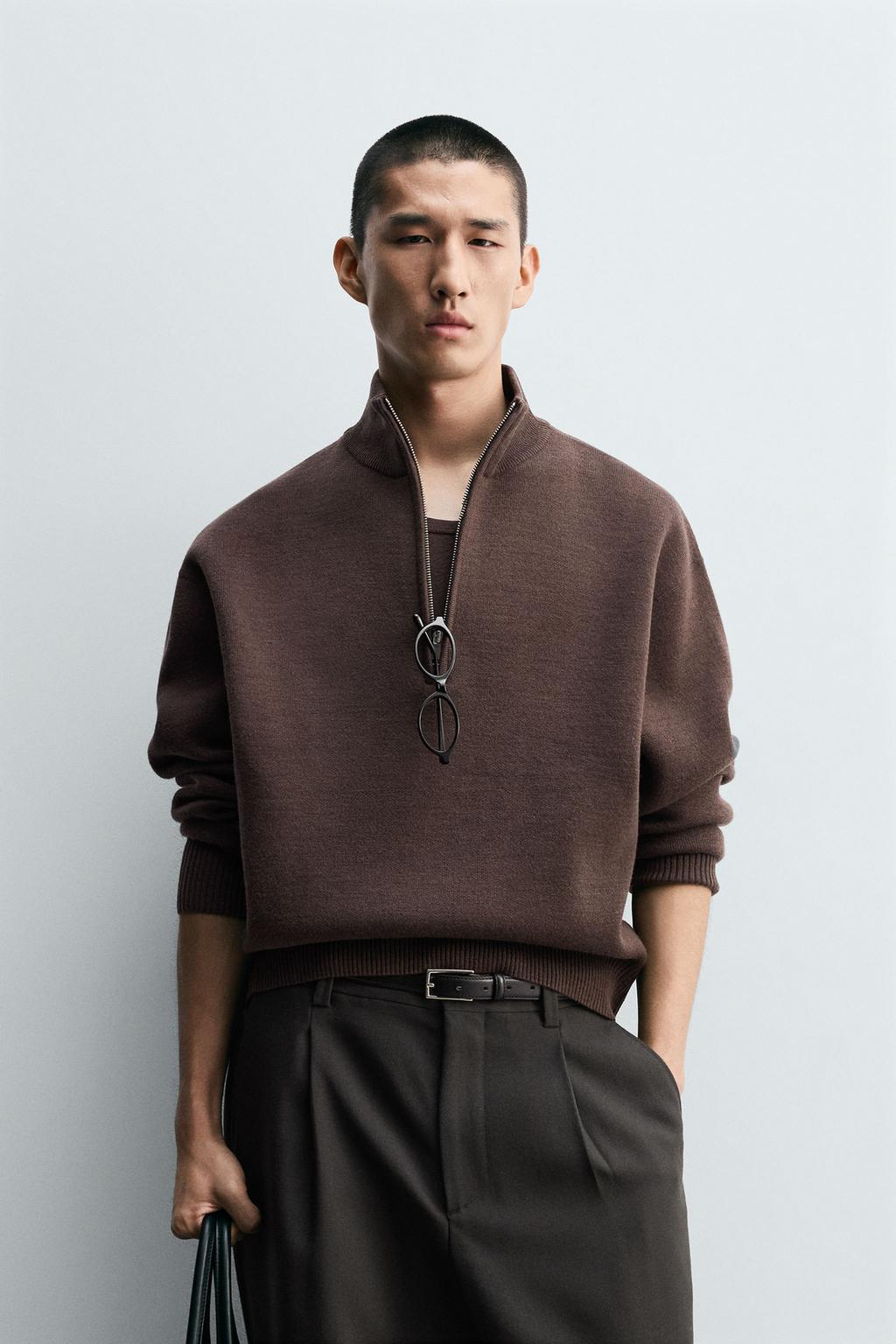 СВИТЕР С ЗАСТЕЖКОЙ-МОЛНИЕЙ НА ВОРОТНИКЕ