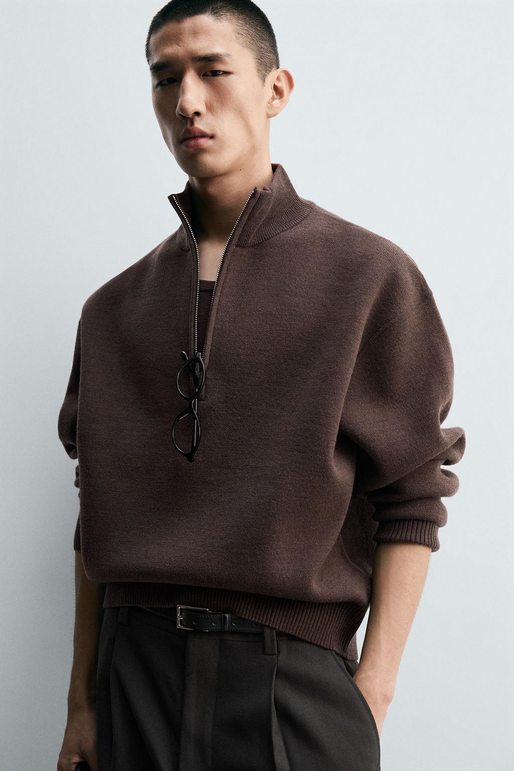 СВИТЕР С ЗАСТЕЖКОЙ-МОЛНИЕЙ НА ВОРОТНИКЕ