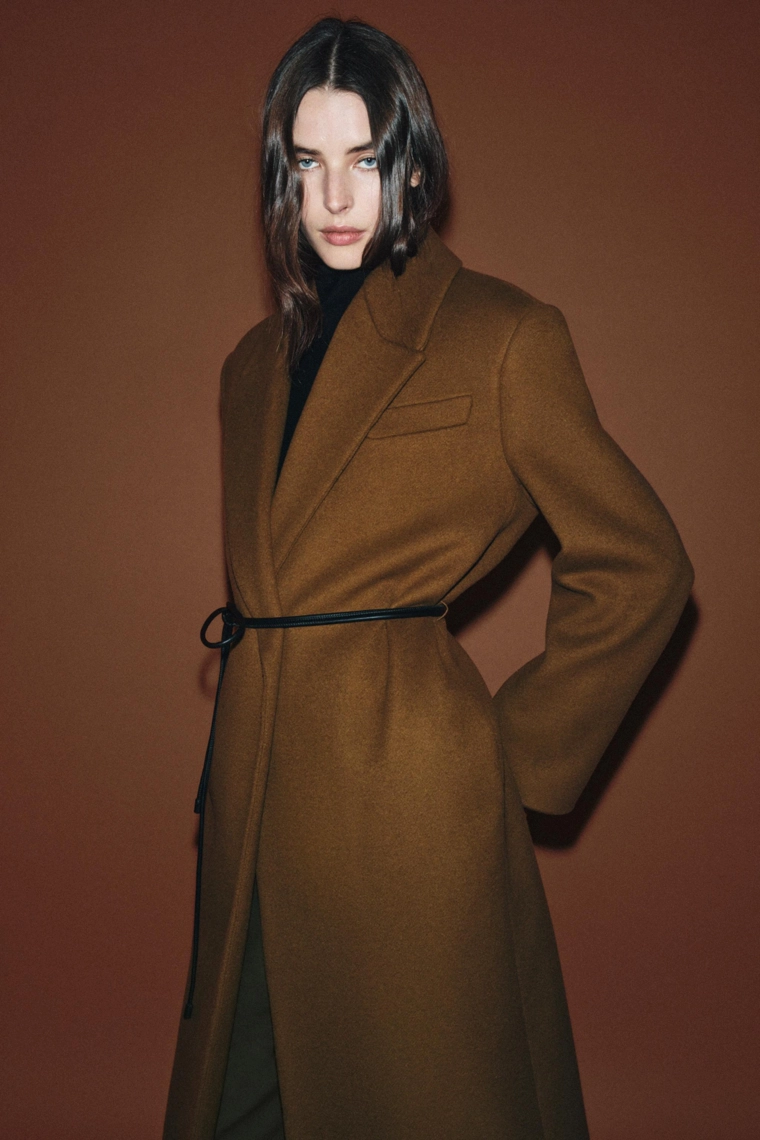 Пальто из шерстяной смеси коллекции zara woman