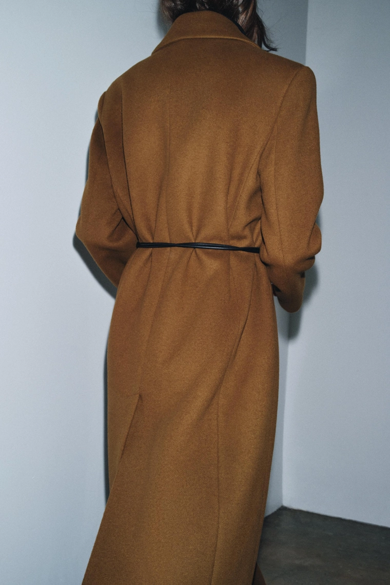 Пальто из шерстяной смеси коллекции zara woman