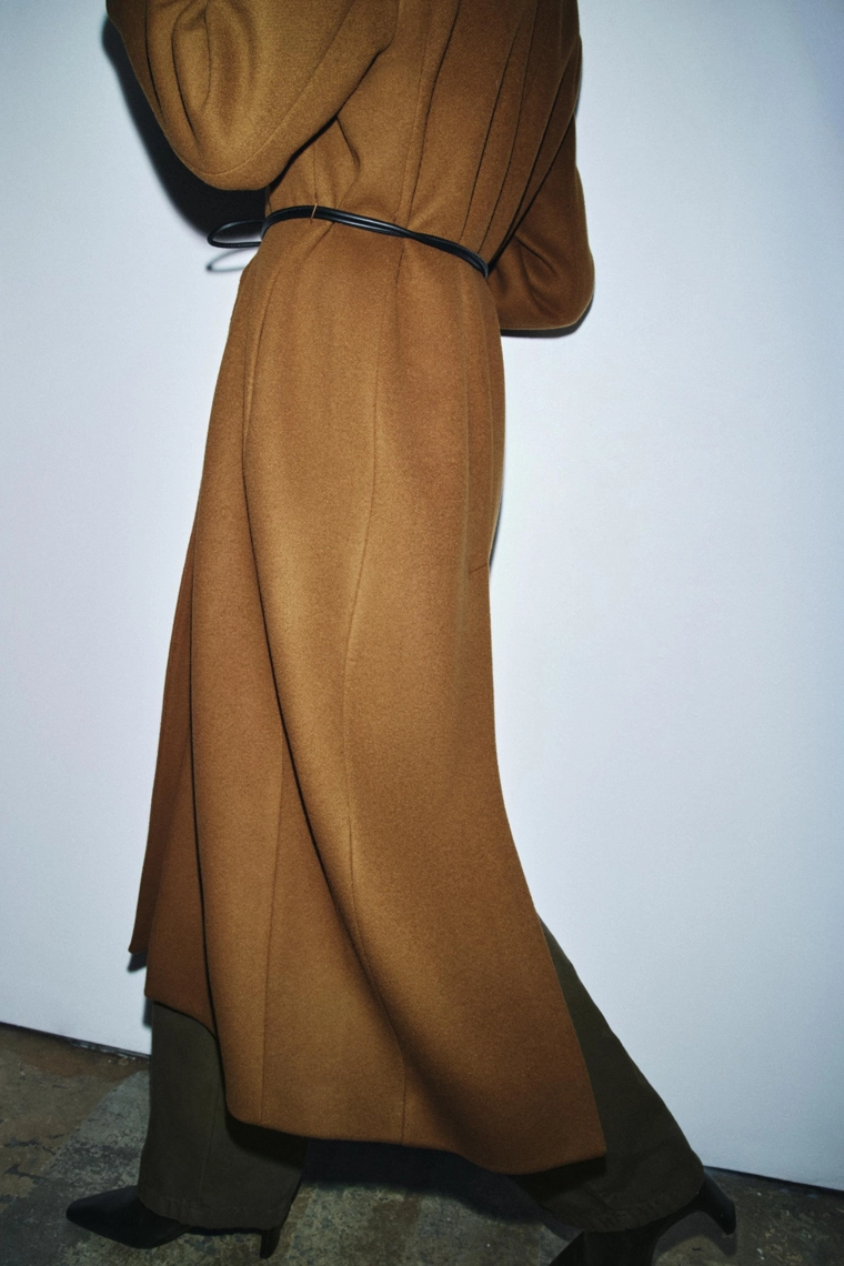 Пальто из шерстяной смеси коллекции zara woman