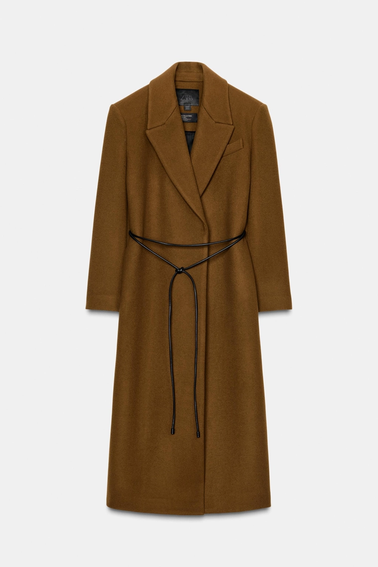 Пальто из шерстяной смеси коллекции zara woman
