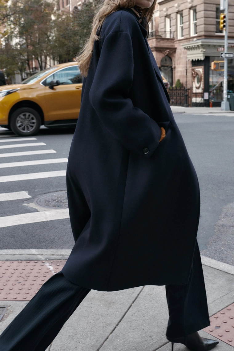 Пальто свободного кроя из шерсти