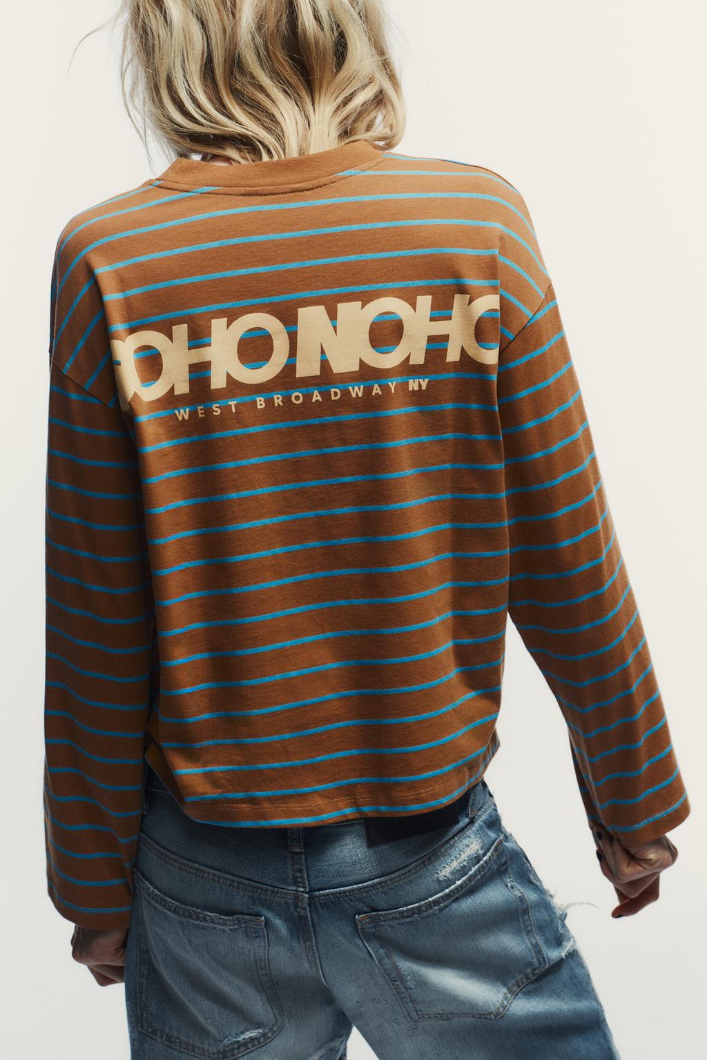 ФУТБОЛКА В ПОЛОСКУ С ТЕКСТОМ