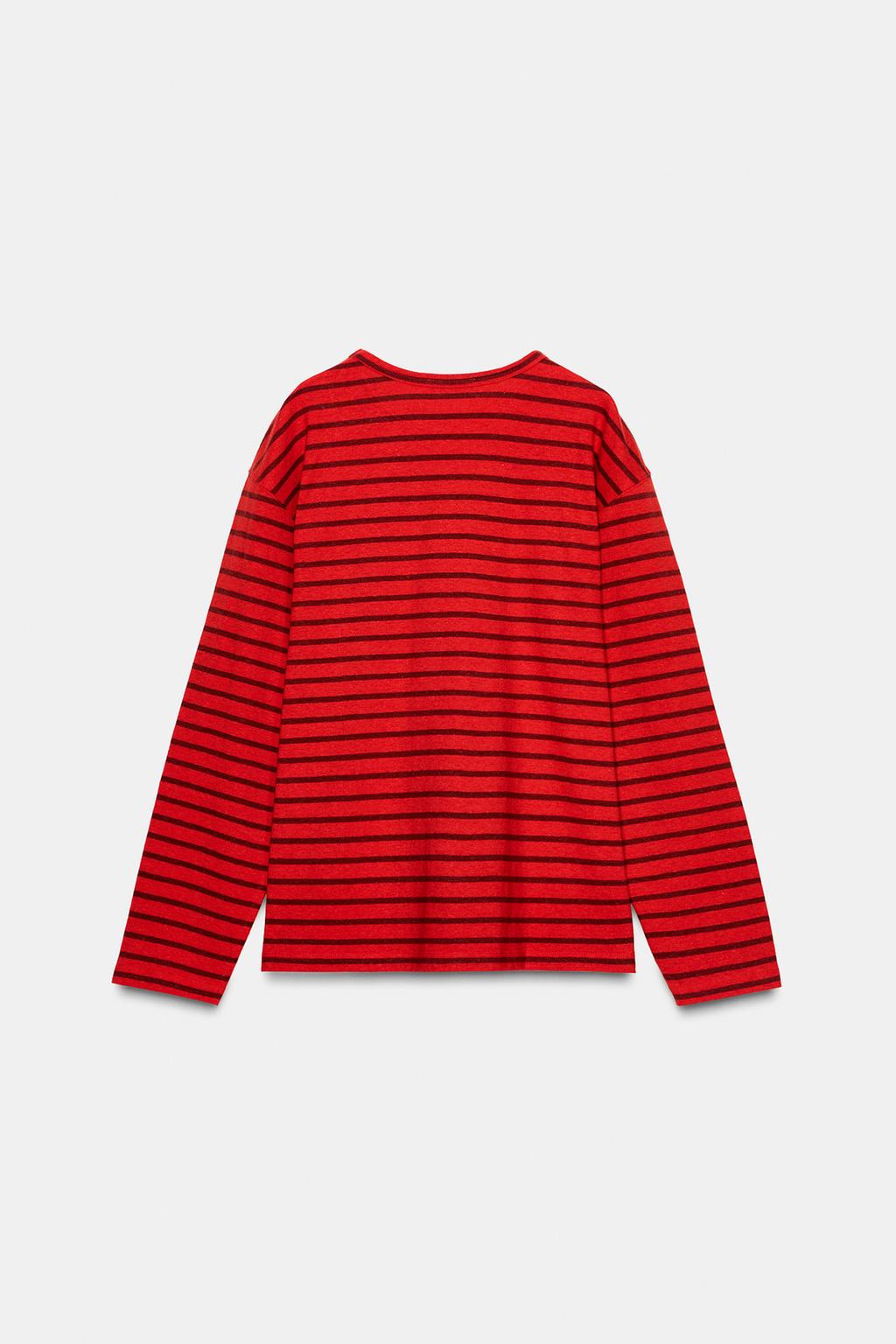 ФУТБОЛКА В ПОЛОСКУ С ДЛИННЫМИ РУКАВАМИ