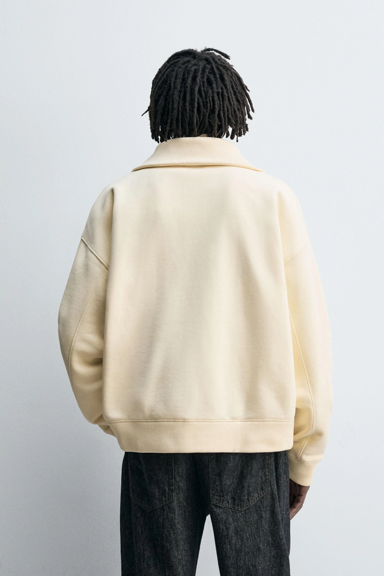 Толстовка с молнией на молнии из ребристого материала