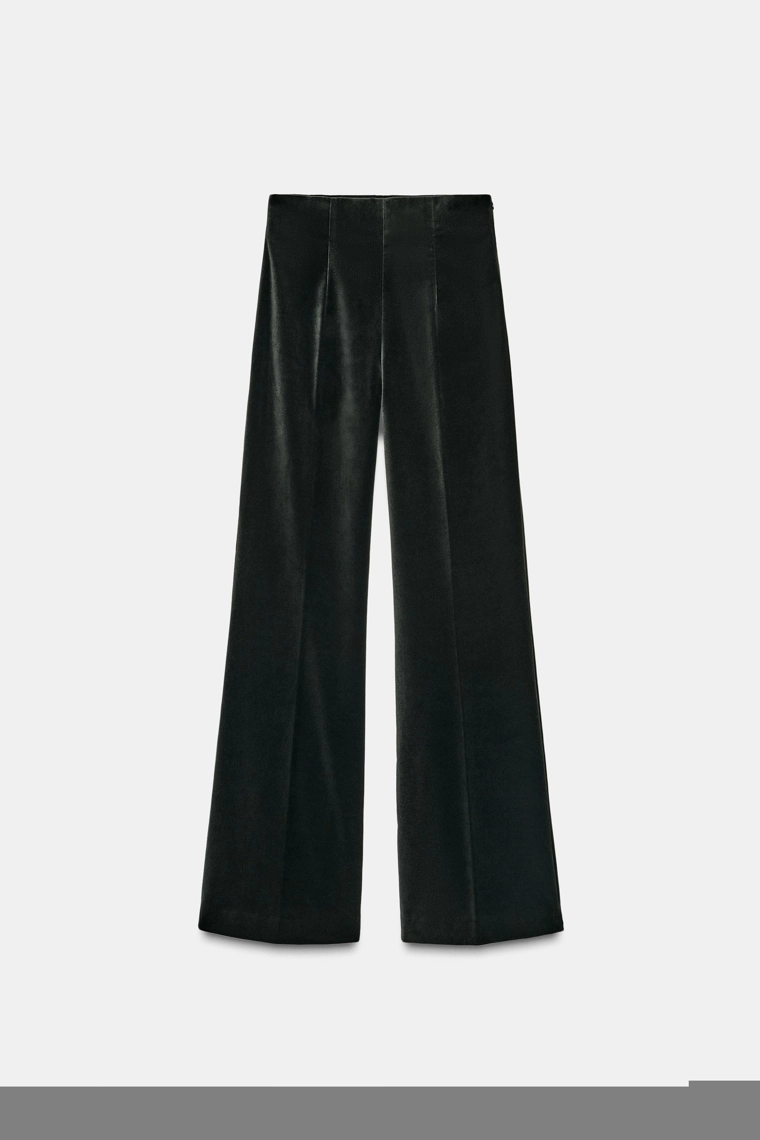 Бархатные брюки с расклешенным низом коллекции zw