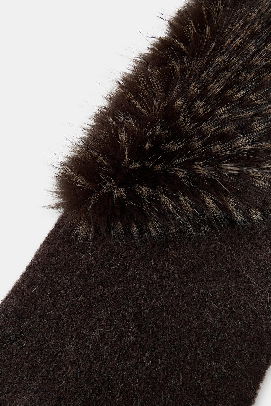 КОМБИНИРОВАННЫЙ ШАРФ ИЗ ИСКУССТВЕННОГО МЕХА