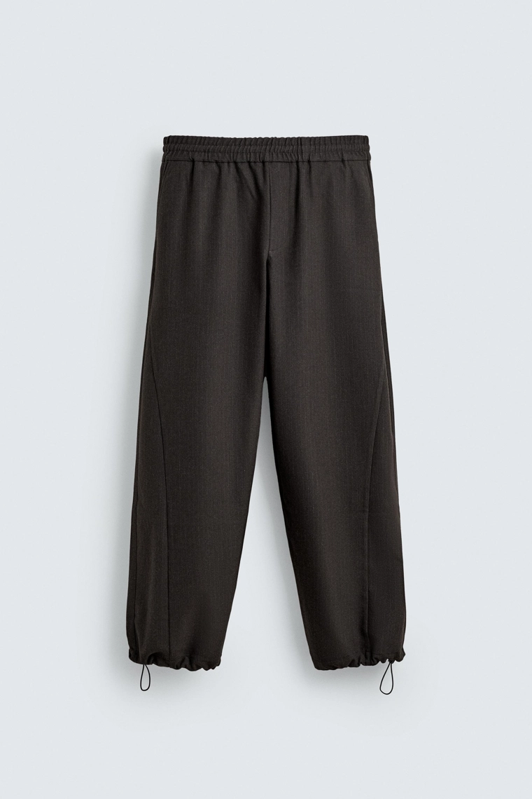 Брюки свободного кроя с текстурой