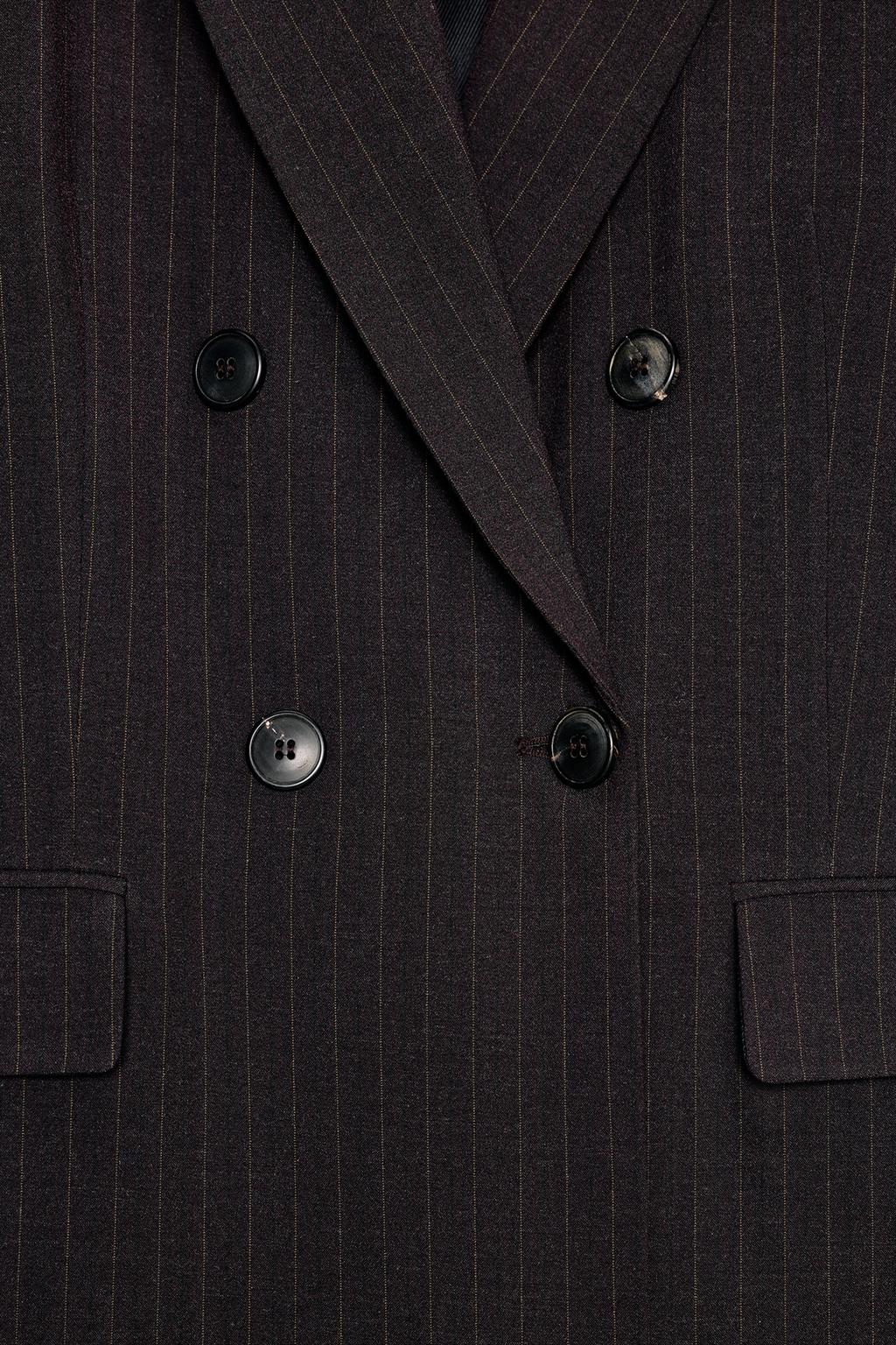 ДВУБОРТНЫЙ БЛЕЙЗЕР OVERSIZE В ТОНКУЮ ПОЛОСКУ