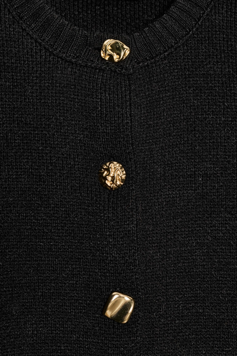 Кардиган с вкладками на плечах