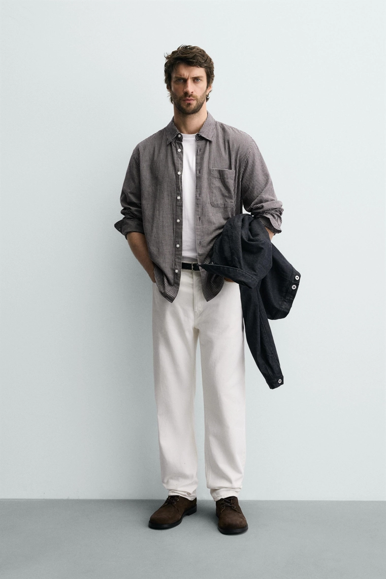 Рубашка клетчатая из фланели