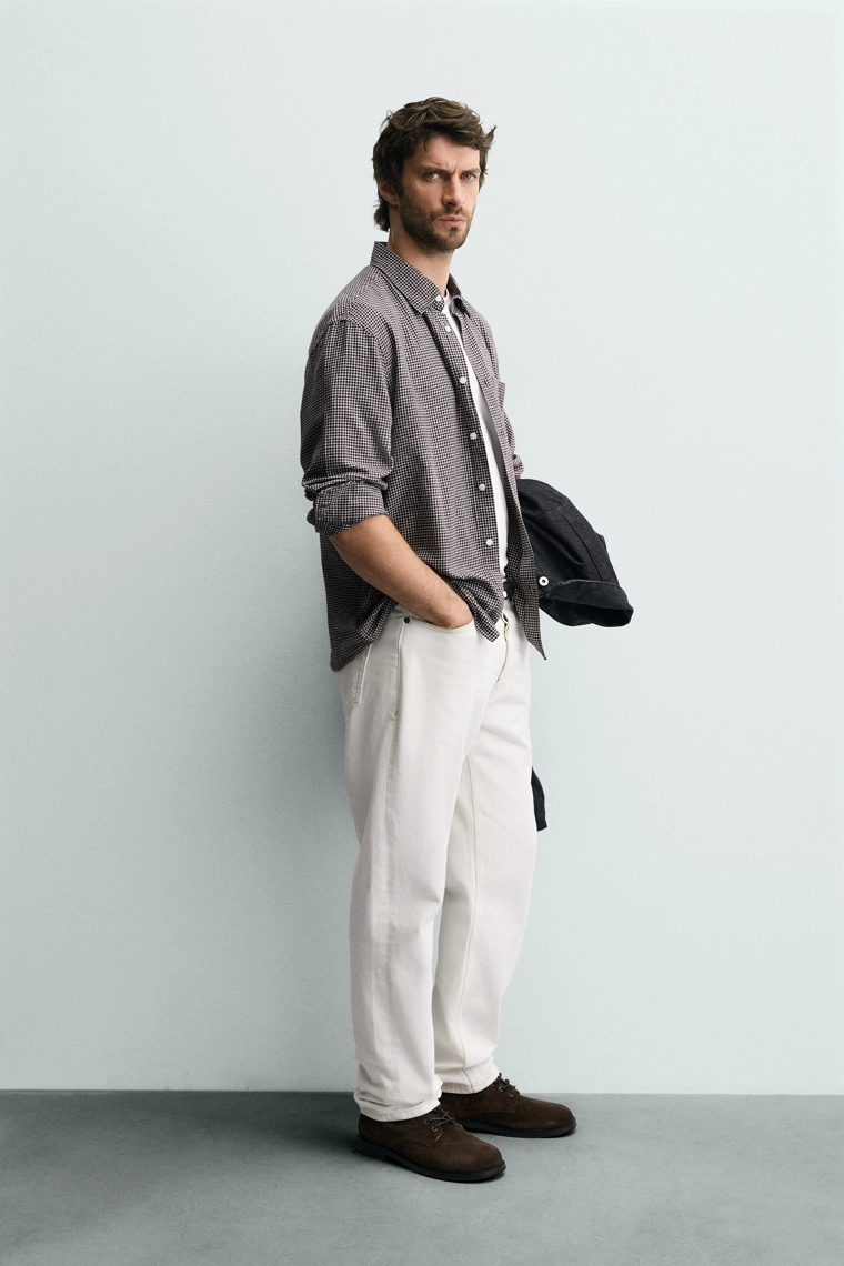 Рубашка клетчатая из фланели