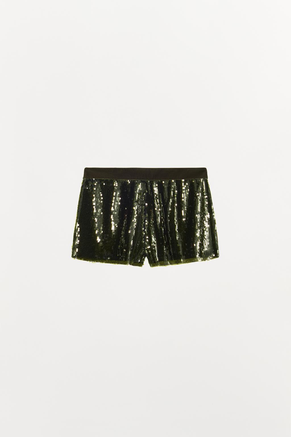 КОМБИНИРОВАННЫЕ ШОРТЫ С ПАЙЕТКАМИ